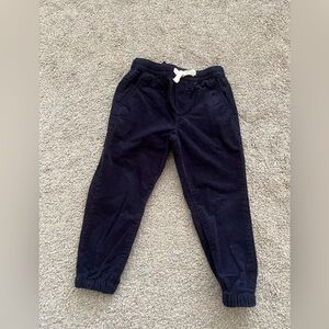 Kids Navy Blue Corduroy Jogger Pants